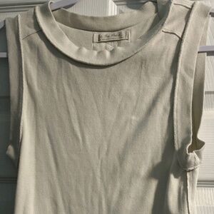 Free People Cream Kate Tee Sleeveless Ribbed Tank